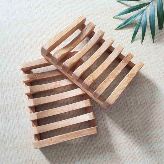 Natural Bamboo Soap Dish - Zero Waste Biodegradable Soap Tray -