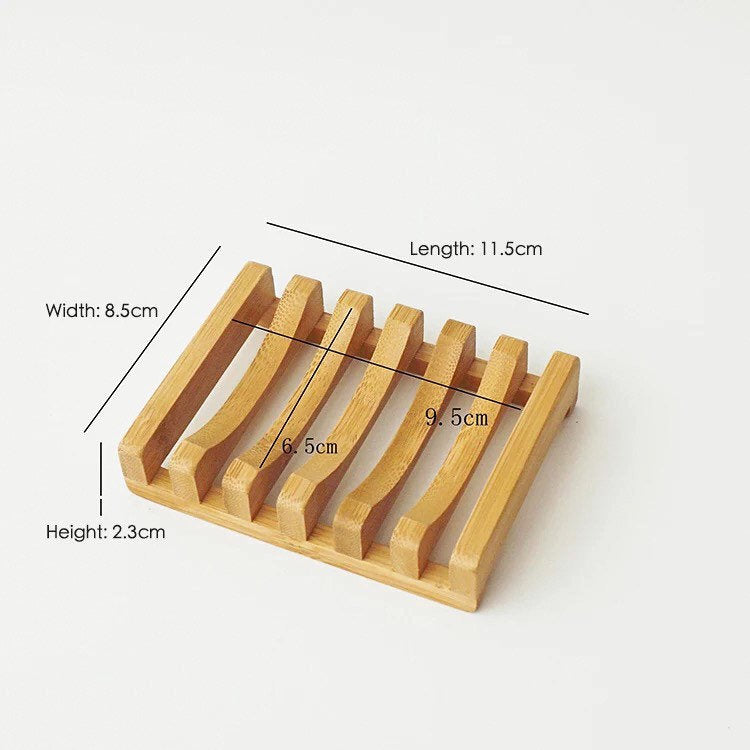 Natural Bamboo Soap Dish - Zero Waste Biodegradable Soap Tray -